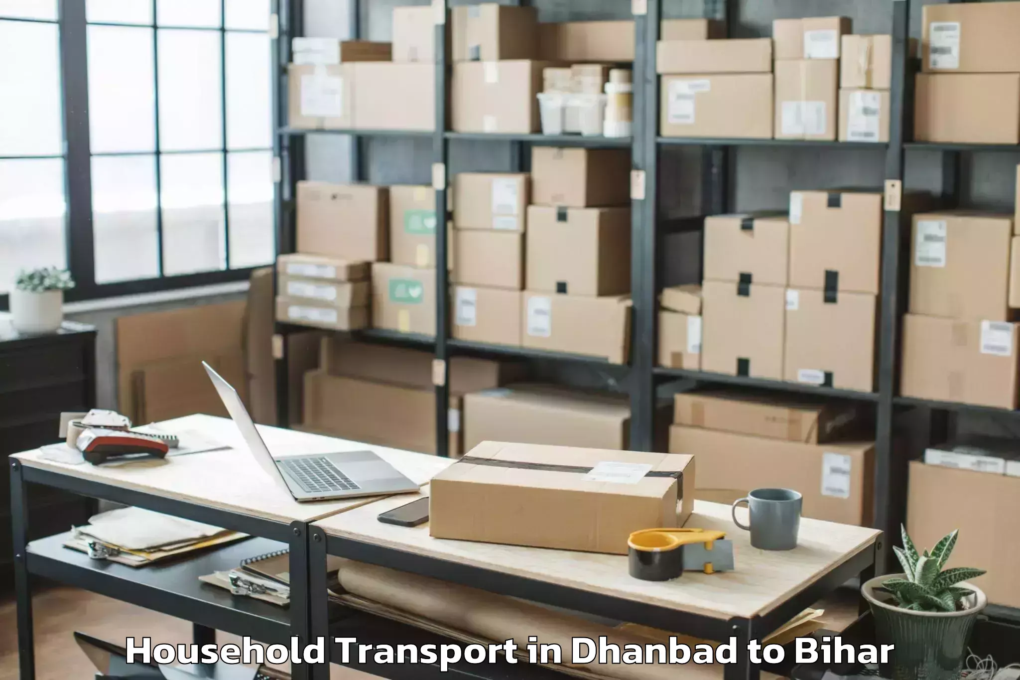 Professional Dhanbad to Mansurchak Household Transport